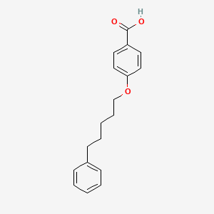 molecular formula C18H20O3 B15424820 Benzoic acid, 4-[(5-phenylpentyl)oxy]- CAS No. 110683-64-2