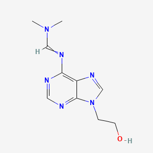 molecular formula C10H14N6O B15424998 N'-[9-(2-Hydroxyethyl)-9H-purin-6-yl]-N,N-dimethylmethanimidamide CAS No. 110213-40-6