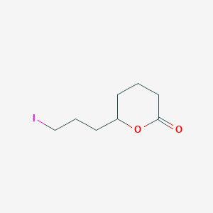 molecular formula C8H13IO2 B15425004 6-(3-Iodopropyl)oxan-2-one CAS No. 98560-11-3