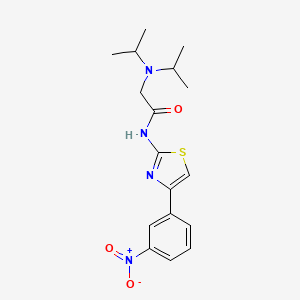 molecular formula C17H22N4O3S B15425037 N-[4-(3-Nitrophenyl)-1,3-thiazol-2-yl]-N~2~,N~2~-dipropan-2-ylglycinamide CAS No. 105602-34-4