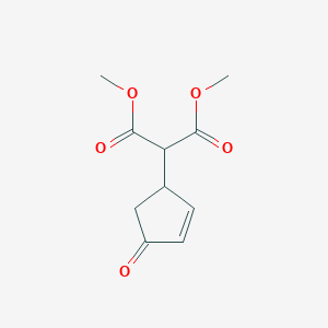 molecular formula C10H12O5 B15425091 Propanedioic acid, (4-oxo-2-cyclopenten-1-yl)-, dimethyl ester CAS No. 110027-73-1