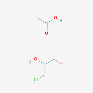 molecular formula C5H10ClIO3 B15425351 Acetic acid--1-chloro-3-iodopropan-2-ol (1/1) CAS No. 100516-85-6