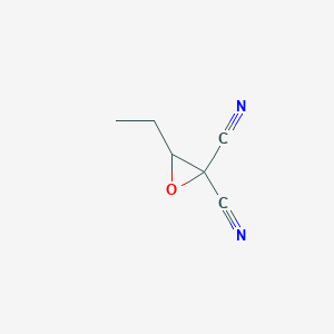molecular formula C6H6N2O B15425400 3-Ethyloxirane-2,2-dicarbonitrile CAS No. 104165-34-6