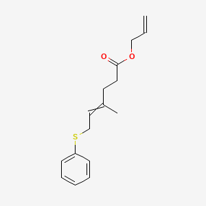 molecular formula C16H20O2S B15425537 Prop-2-en-1-yl 4-methyl-6-(phenylsulfanyl)hex-4-enoate CAS No. 94849-00-0