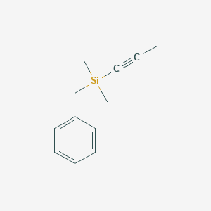molecular formula C12H16Si B15425539 Silane, dimethyl(phenylmethyl)-1-propynyl- CAS No. 108705-80-2