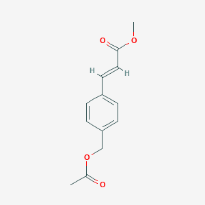 molecular formula C13H14O4 B15425639 Methyl 3-[4-(acetoxymethyl)phenyl]prop-2-enoate 