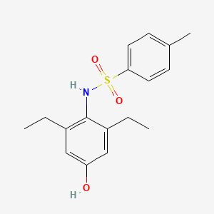 molecular formula C17H21NO3S B15425766 Benzenesulfonamide, N-(2,6-diethyl-4-hydroxyphenyl)-4-methyl- CAS No. 108451-29-2