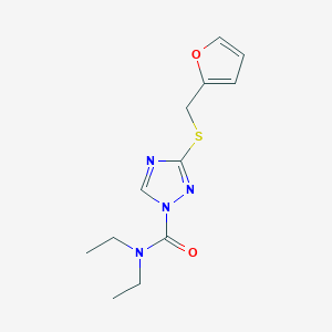 molecular formula C12H16N4O2S B15425820 N,N-Diethyl-3-{[(furan-2-yl)methyl]sulfanyl}-1H-1,2,4-triazole-1-carboxamide CAS No. 106084-89-3