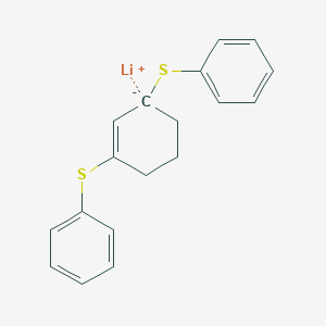 molecular formula C18H17LiS2 B15425919 lithium;(3-phenylsulfanylcyclohexen-1-yl)sulfanylbenzene CAS No. 101185-20-0