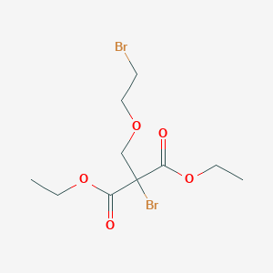 molecular formula C10H16Br2O5 B15425985 Diethyl bromo[(2-bromoethoxy)methyl]propanedioate CAS No. 96304-60-8