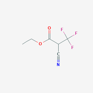 molecular formula C6H6F3NO2 B15426072 Ethyl 2-cyano-3,3,3-trifluoropropanoate CAS No. 97821-48-2