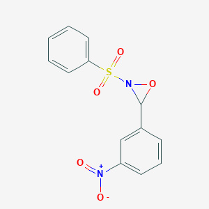 molecular formula C13H10N2O5S B15426158 Oxaziridine, 3-(3-nitrophenyl)-2-(phenylsulfonyl)- CAS No. 104393-75-1