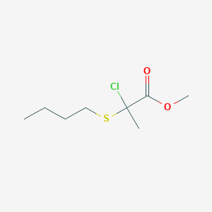 molecular formula C8H15ClO2S B15426361 Methyl 2-(butylsulfanyl)-2-chloropropanoate CAS No. 105731-15-5