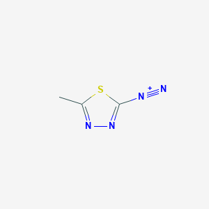 molecular formula C3H3N4S+ B15426365 5-Methyl-1,3,4-thiadiazole-2-diazonium CAS No. 104970-00-5