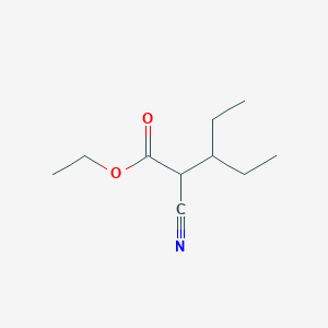 molecular formula C10H17NO2 B154264 Ethyl 2-cyano-3-ethylpentanoate CAS No. 28456-66-8