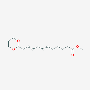 molecular formula C16H26O4 B15426655 Methyl 11-(1,3-dioxan-2-yl)undeca-6,9-dienoate CAS No. 92714-72-2