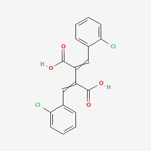 molecular formula C18H12Cl2O4 B15426876 Bis[(2-chlorophenyl)methylidene]butanedioic acid CAS No. 92882-82-1