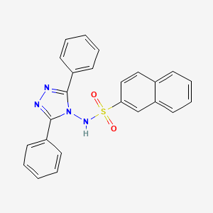 molecular formula C24H18N4O2S B15426902 N-(3,5-diphenyl-4H-1,2,4-triazol-4-yl)naphthalene-2-sulfonamide CAS No. 93356-12-8