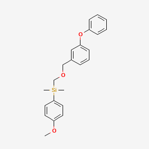 molecular formula C23H26O3Si B15427023 Silane, (4-methoxyphenyl)dimethyl(((3-phenoxyphenyl)methoxy)methyl)- CAS No. 99503-08-9