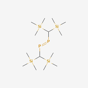 molecular formula C14H38P2Si4 B15427139 Bis(trimethylsilyl)methyl-[bis(trimethylsilyl)methylphosphanylidene]phosphane CAS No. 96043-64-0
