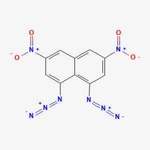molecular formula C10H4N8O4 B15427335 1,8-Diazido-3,6-dinitronaphthalene CAS No. 92777-22-5