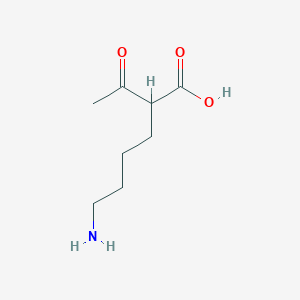 molecular formula C8H15NO3 B15427338 2-Acetyl-6-aminohexanoic acid CAS No. 91856-37-0