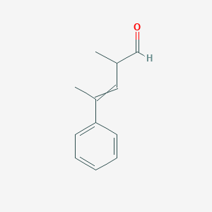 molecular formula C12H14O B15427341 2-Methyl-4-phenylpent-3-enal CAS No. 92722-77-5