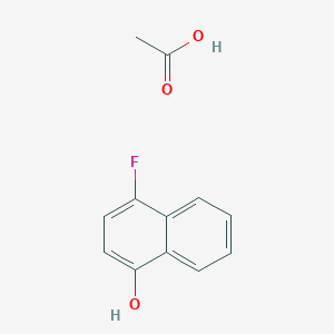 molecular formula C12H11FO3 B15427361 Acetic acid;4-fluoronaphthalen-1-ol CAS No. 90990-92-4