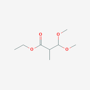molecular formula C8H16O4 B15427414 Ethyl 3,3-dimethoxy-2-methylpropanoate CAS No. 92594-14-4