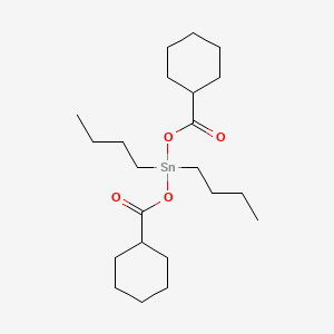 molecular formula C22H40O4Sn B15427441 Dibutyl{bis[(cyclohexanecarbonyl)oxy]}stannane CAS No. 93913-13-4