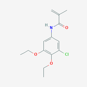 molecular formula C14H18ClNO3 B15427508 N-(3-Chloro-4,5-diethoxyphenyl)-2-methylprop-2-enamide CAS No. 90257-02-6