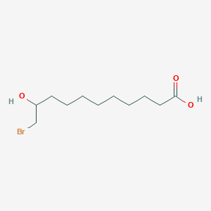 molecular formula C11H21BrO3 B15427541 11-Bromo-10-hydroxyundecanoic acid CAS No. 91369-11-8