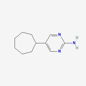 molecular formula C11H17N3 B15427605 5-Cycloheptylpyrimidin-2-amine CAS No. 90253-45-5