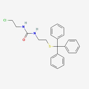 molecular formula C24H25ClN2OS B15427621 N-(2-Chloroethyl)-N'-{2-[(triphenylmethyl)sulfanyl]ethyl}urea CAS No. 90213-05-1