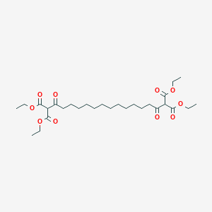 molecular formula C28H46O10 B15427828 Tetraethyl 2,15-dioxohexadecane-1,1,16,16-tetracarboxylate CAS No. 93633-11-5