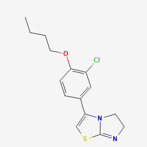 molecular formula C15H17ClN2OS B15427879 Imidazo[2,1-b]thiazole, 3-(4-butoxy-3-chlorophenyl)-5,6-dihydro- CAS No. 92508-05-9