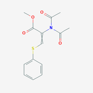 molecular formula C14H15NO4S B15427928 Methyl 2-(diacetylamino)-3-(phenylsulfanyl)prop-2-enoate CAS No. 90237-84-6