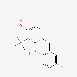 molecular formula C22H30O2 B15428028 Phenol, 2,6-bis(1,1-dimethylethyl)-4-[(2-hydroxy-5-methylphenyl)methyl]- CAS No. 90297-43-1