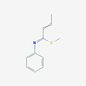molecular formula C11H13NS B15428106 Methyl (1Z)-N-phenylbut-2-enimidothioate CAS No. 95502-91-3