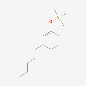 molecular formula C14H28OSi B15428123 Trimethyl[(3-pentylcyclohex-1-EN-1-YL)oxy]silane CAS No. 92210-69-0