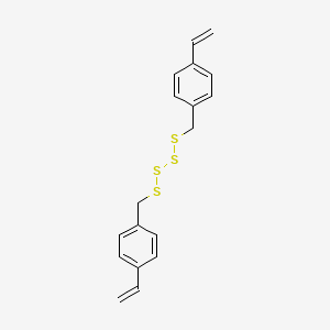 molecular formula C18H18S4 B15428158 Bis[(4-ethenylphenyl)methyl]tetrasulfane CAS No. 90328-19-1