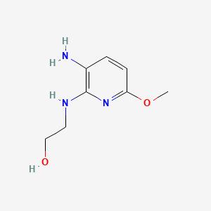 molecular formula C8H13N3O2 B15428198 Ethanol, 2-[(3-amino-6-methoxy-2-pyridinyl)amino]- CAS No. 90817-35-9