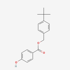 molecular formula C18H20O3 B15428336 Benzoic acid, 4-hydroxy-, [4-(1,1-dimethylethyl)phenyl]methyl ester CAS No. 93124-84-6