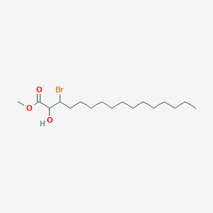 molecular formula C17H33BrO3 B15428386 Methyl 3-bromo-2-hydroxyhexadecanoate CAS No. 90159-94-7