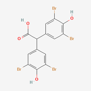 molecular formula C14H8Br4O4 B15428392 Bis(3,5-dibromo-4-hydroxyphenyl)acetic acid CAS No. 94159-41-8