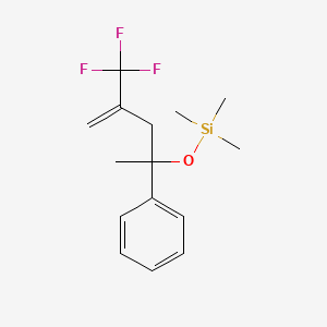 molecular formula C15H21F3OSi B15428424 Trimethyl{[2-phenyl-4-(trifluoromethyl)pent-4-en-2-yl]oxy}silane CAS No. 91258-20-7