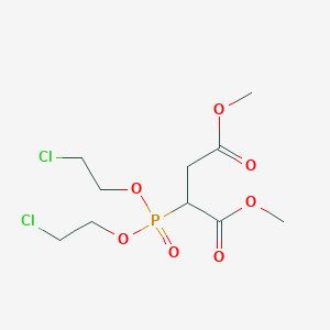 molecular formula C10H17Cl2O7P B15428482 Dimethyl 2-[bis(2-chloroethoxy)phosphoryl]butanedioate CAS No. 92593-40-3