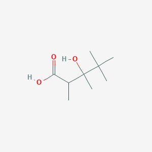 molecular formula C9H18O3 B15428652 3-Hydroxy-2,3,4,4-tetramethylpentanoic acid CAS No. 90677-45-5