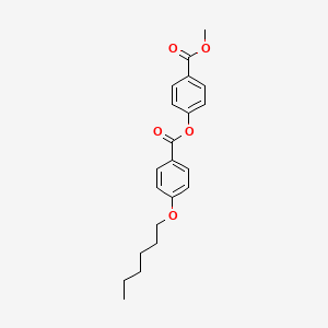 molecular formula C21H24O5 B15428697 4-(Methoxycarbonyl)phenyl 4-(hexyloxy)benzoate CAS No. 90233-56-0