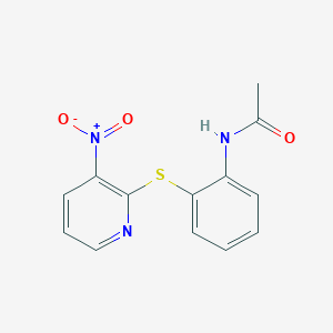 molecular formula C13H11N3O3S B15428743 N-{2-[(3-Nitropyridin-2-yl)sulfanyl]phenyl}acetamide CAS No. 91902-18-0